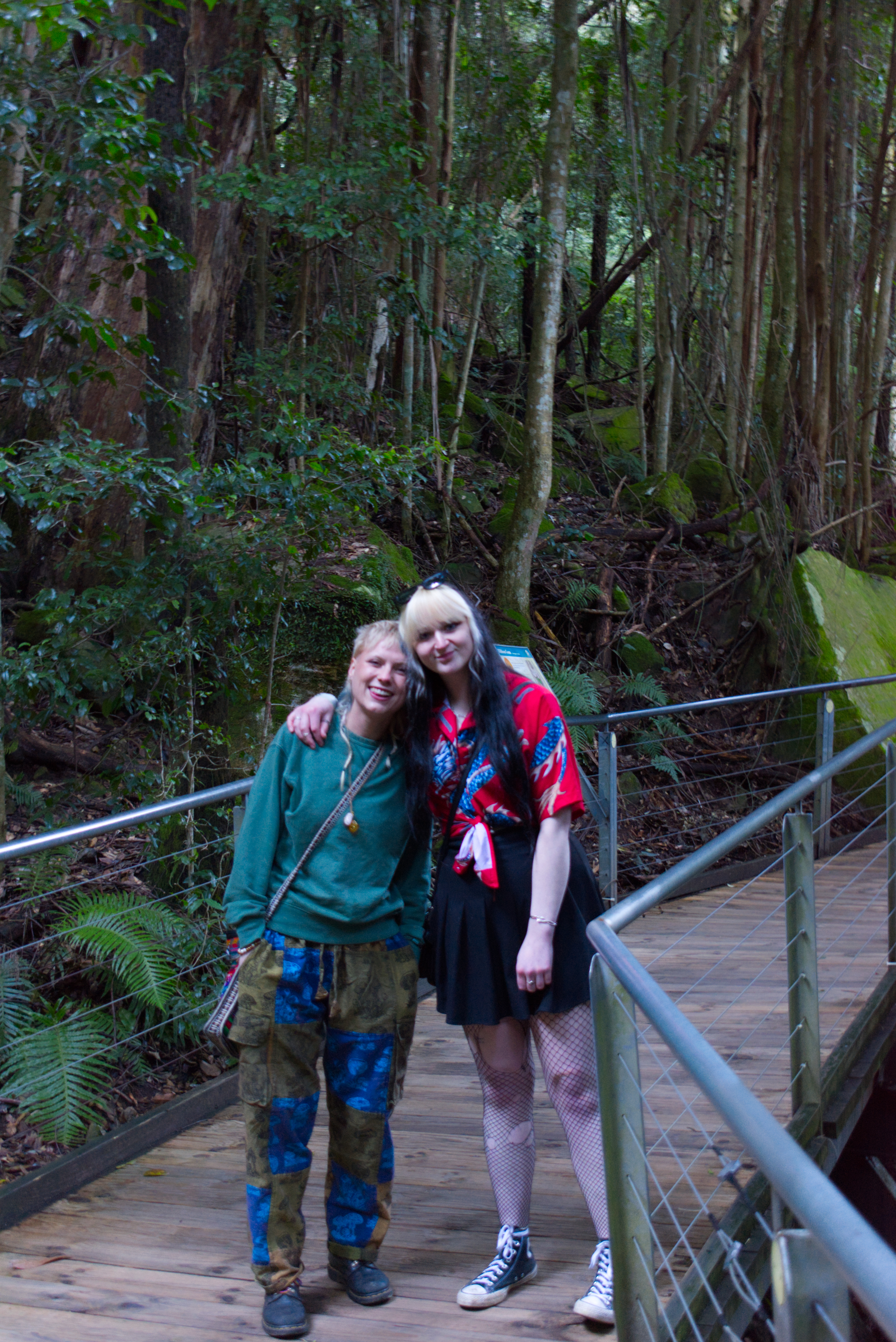 Brook and Charlotte on a boardwalk